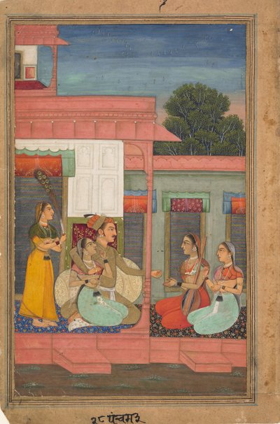Panchama Ragini: Müzikal Modlar Çelengi Ragamala Serisinden Sayfa, yakl. 1640. by Unbekannt