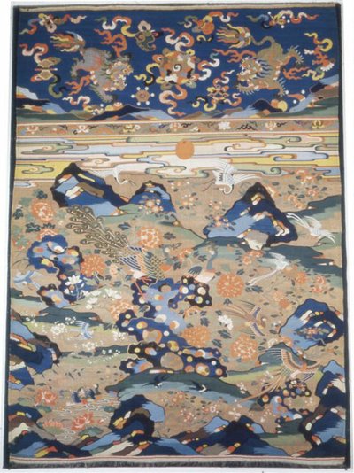 Panel Döşeme Kumaşı, Çin, Geç Ming hanedanı 1368-1644Qing hanedanı 1644-1911... by Unbekannt
