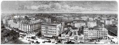 Belediye binasının tepesinden Chicago Panoraması, ABD, 1871 by Unbekannt
