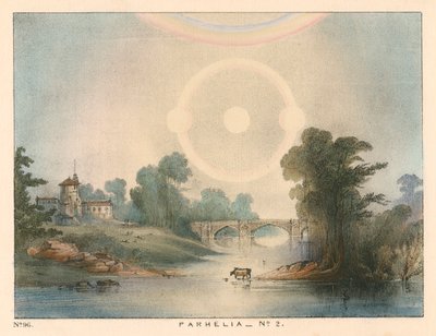 Bir hale ve gökkuşağı ile birleştirilmiş Parhelia sahte güneşler, 1721 1845 by Unbekannt
