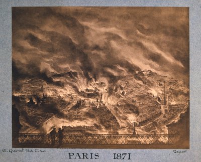 alevler içinde Paris, 1871 by Unbekannt