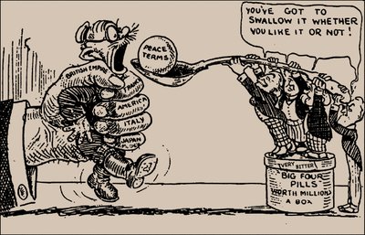 Barış şartları. Beğensen de beğenmesen de yutmalısın, 1919. by Unbekannt