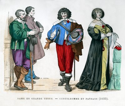 Köylüler, bir beyefendi ve bir hanımefendi, 1635 1882-1884 by Unbekannt