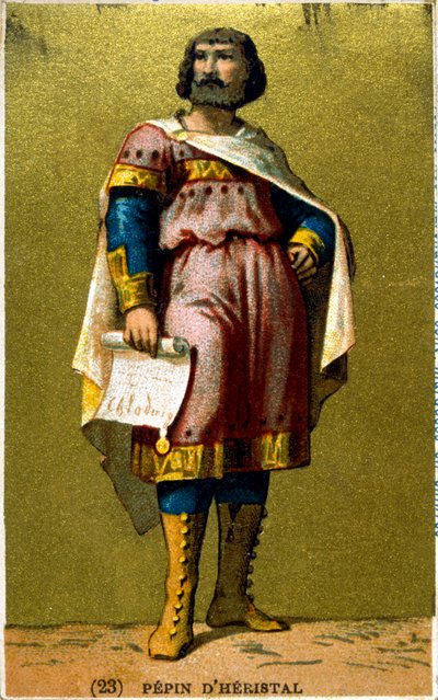 Pepin dHeristal, Frank hükümdarı, 19. yüzyıl by Unbekannt