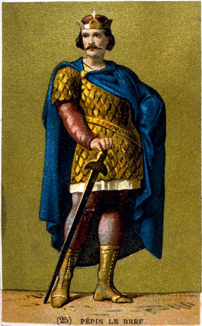 Kısa Pepin, Frankların Kralı 751, 19. yüzyıl by Unbekannt