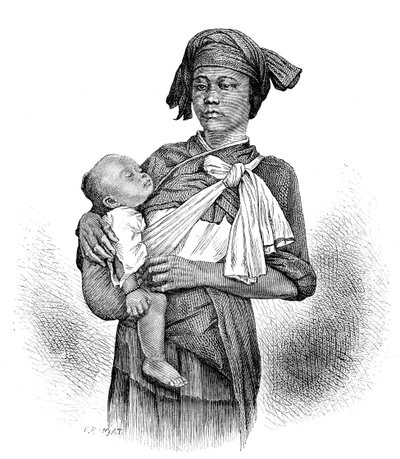 Pepo-Hoan kadın ve çocuk, c1890 by Unbekannt