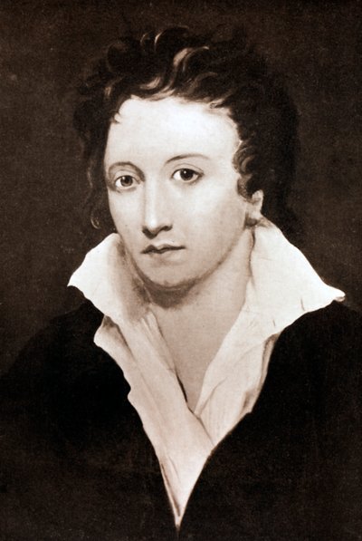 Percy Bysshe Shelley, İngiliz romantik şair, 19. yüzyıl by Unbekannt
