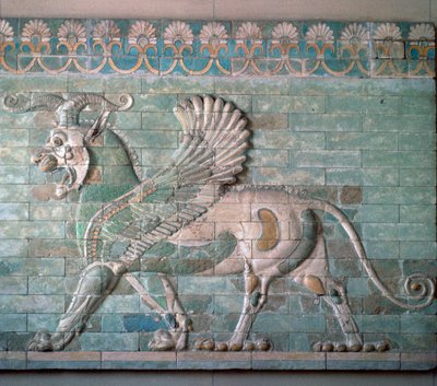 Pers emaye tuğla Griffon, MÖ 6. yy by Unbekannt