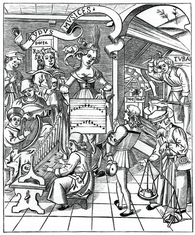 Yardımcılar, şair ve müzisyenlerle müziğin kişileştirilmesi, 1508, 1870 by Unbekannt