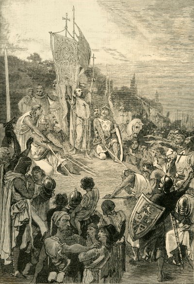 Peter the Hermit Birinci Haçlı Seferini Vaaz Eder, 1095-1099, 1890. by Unbekannt