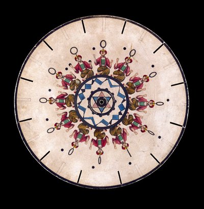 Bir hokkabaz gösteren Phenakistiscope (Phenakistoscope) diski, c 1830 by Unbekannt