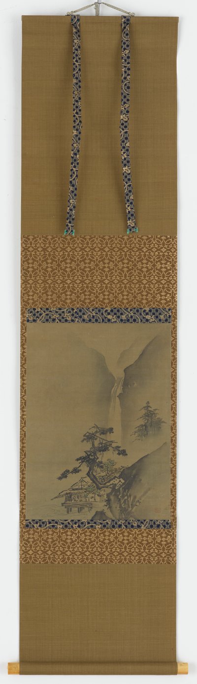 Çam ağaçları ve şelale, Edo dönemi, 1615-1868. by Unbekannt