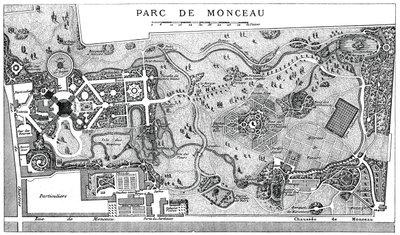 Monceau Park Planı, Paris, 1778, 1885 by Unbekannt