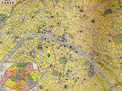 Paris Planı - Işık Şehri Merkez Bölgesi, c1930