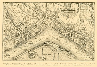 Westminster Planı. Nordens Anketinden, Queen Elizabeths Reign, 1593, 1881