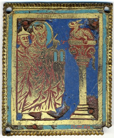 Musa, Aaron ve Brazen Serpent ile plaket, Almanca, yak. 1200. by Unbekannt