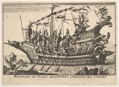 Plaka 13: Cupid Meleagro ve Tideo Argonotes condotti..., 1664 tarafından yönetilen Argonauts Meleager ve Tydeus by Unbekannt