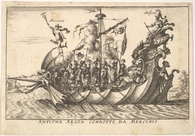 Plaka 2: Mercury Anfione Argon liderliğindeki Argonaut Amphion. condotto da Mercurio, bir..., 1664 ile. by Unbekannt