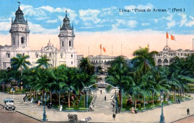 Plaza de Armas, Lima, Peru, 20. yüzyılın başlarında by Unbekannt