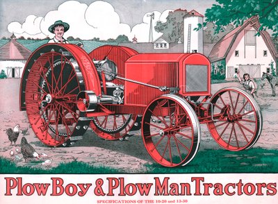 PlowBoy & PlowMan Traktörler, c1916 by Unbekannt