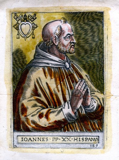 Papa John XXI 1215-1277, c19. yüzyıl by Unbekannt