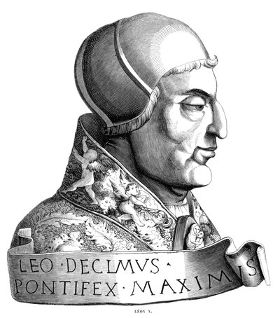 Papa Leo X 1475-1521, 16. yüzyıl 1849 by Unbekannt