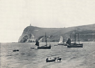 Port Erin - Bradda Head, Milner Kulesi ile, 1895 by Unbekannt