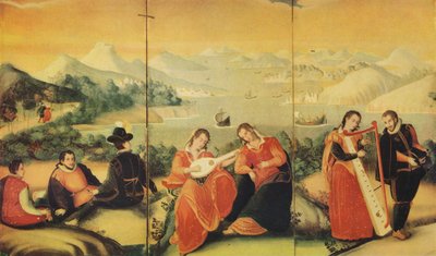 Keicho Dönemine Ait Japon Katlanır Ekranından Bir Parça, c1600, 1936 by Unbekannt