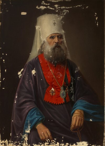 Pskov 1753-1818 Başpiskoposu Iriney Klementyevsky'nin Portresi, 1800'lerin Başları by Unbekannt