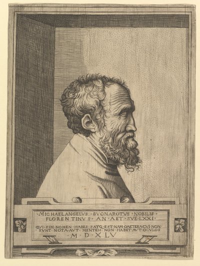 Sağa bakan profildeki Michelangelo