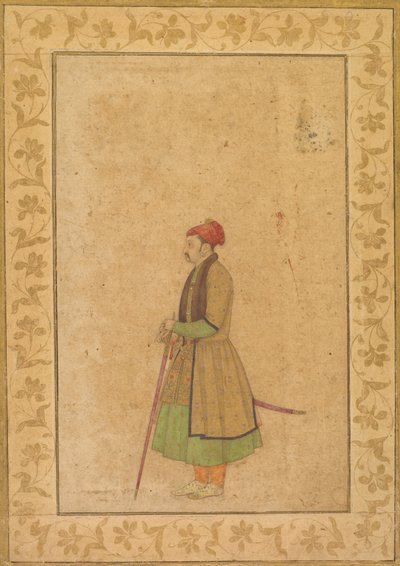 Amber r Raja Ram Singh portresi. 1667-1688, Deccan Kılıcı ile, c. 1680-1685. by Unbekannt