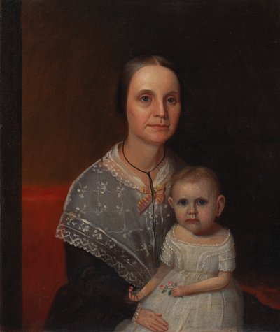 Bir Anne ve Çocuğun Portresi, ca. 1850. by Unbekannt