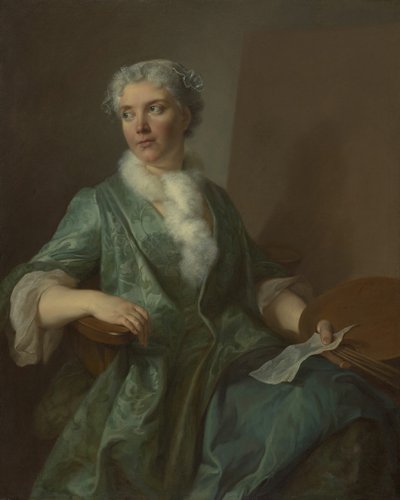 Bir Kadın Sanatçının Portresi, c. 1735. by Unbekannt