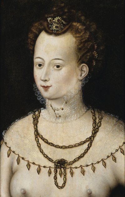 Genç bir bayanın portresi. Bir Güzellik Alegorisi, c. 1580 by Unbekannt