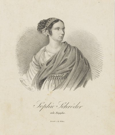 Şarkıcı ve aktris Sophie Schröder 1781-1868