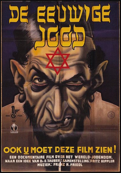 Antisemitik film The Eternal Jew, 1940 için afiş. by Unbekannt