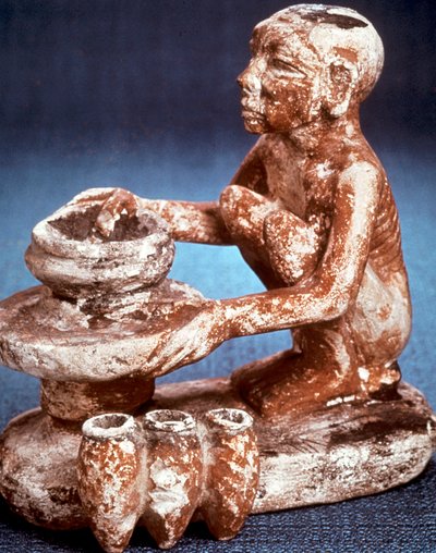 Çark üzerinde dönen kaplar, Eski Mısır, Eski Krallık, 5. Hanedan MÖ 2565-2420 by Unbekannt
