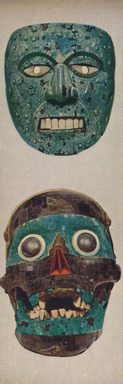 Ritüel ve Festival Maskelerinde İlkel Kültürler - Quetzalcoatl ve Tezcatlipoca, c1935 by Unbekannt