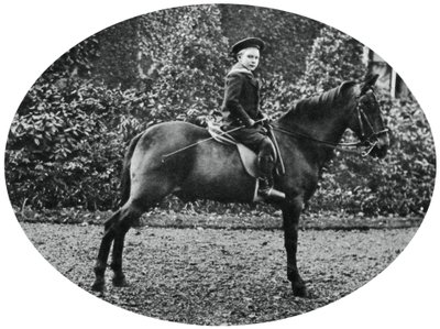 Prens Albert Windsor, altı yaşında, at üstünde oturuyor, 1902 by Unbekannt