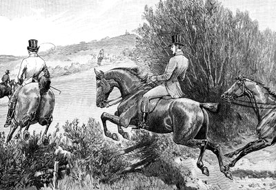 Prens Albert, Belvoir Kalesi yakınlarında avlanıyor, Leicestershire, c1840s, 1900 by Unbekannt