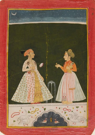 Prens Amar Singh, bebek oğluyla, 1690