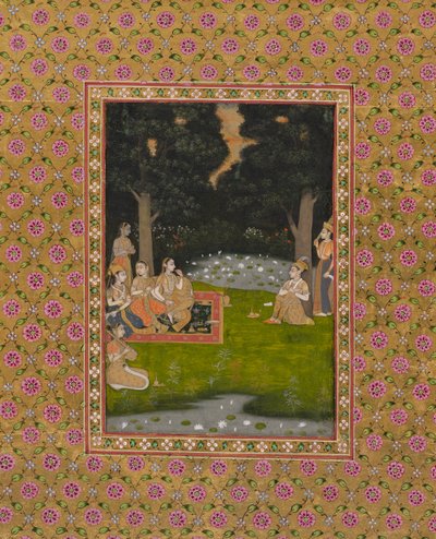 Hanımların ziyaret ettiği ormandaki soylu münzevi, c. 1760. by Unbekannt