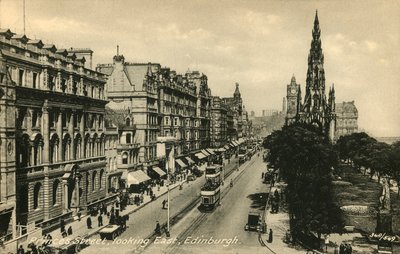 Princes Street Görünümlü Doğu, Edinburgh, 1920