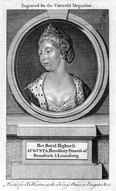 Prenses Augusta Charlotte, Brunswick-Wolfenbuttell Düşesi, 18. yüzyıl by Unbekannt