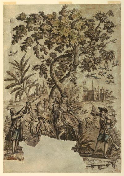 Baskı, Kuş Avı, 1730–50 by Unbekannt
