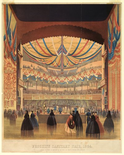 Baskı, 1864 Brooklyn Sağlık Fuarı, Müzik Akademisi by Unbekannt