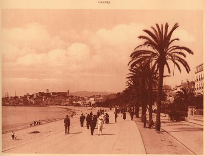 Promenade de la Croisette ve Mont Chevalier, Cannes, 1930. by Unbekannt