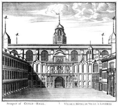 Guildhall Prospect, Londra Şehri, 1886 by Unbekannt