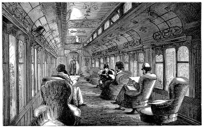 Midland Demiryolundaki Pullman misafir odası arabası, İngiltere, 1876 by Unbekannt