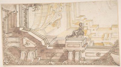 Trompe LOeil Tavan Dekorasyonunda Çeyrek Tasarım by Unbekannt